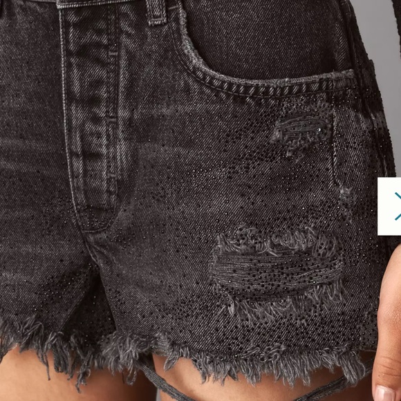 NWT PILCRO DEVON RHINESTONE SHORTS - Picture 4 of 10